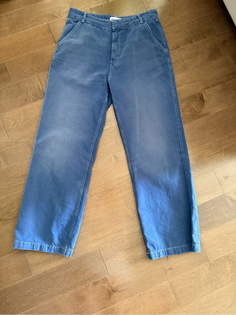 Zara Women’s Casual Blue Straight-Leg pants